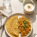 High protein Indian breakfast ideas including besan cheela and paneer bhurji