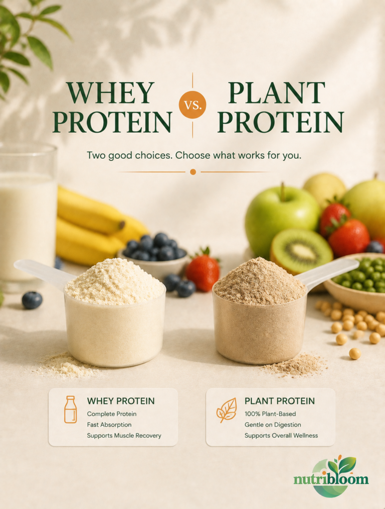 Whey protein versus plant protein comparison for Indian women